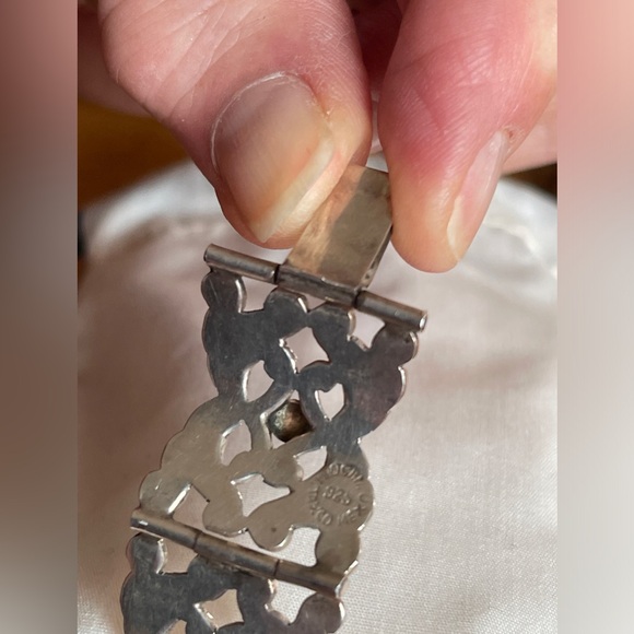 Vintage Silver open-work bracelet from Mexico (925 stamped silver) - Picture 2 of 7